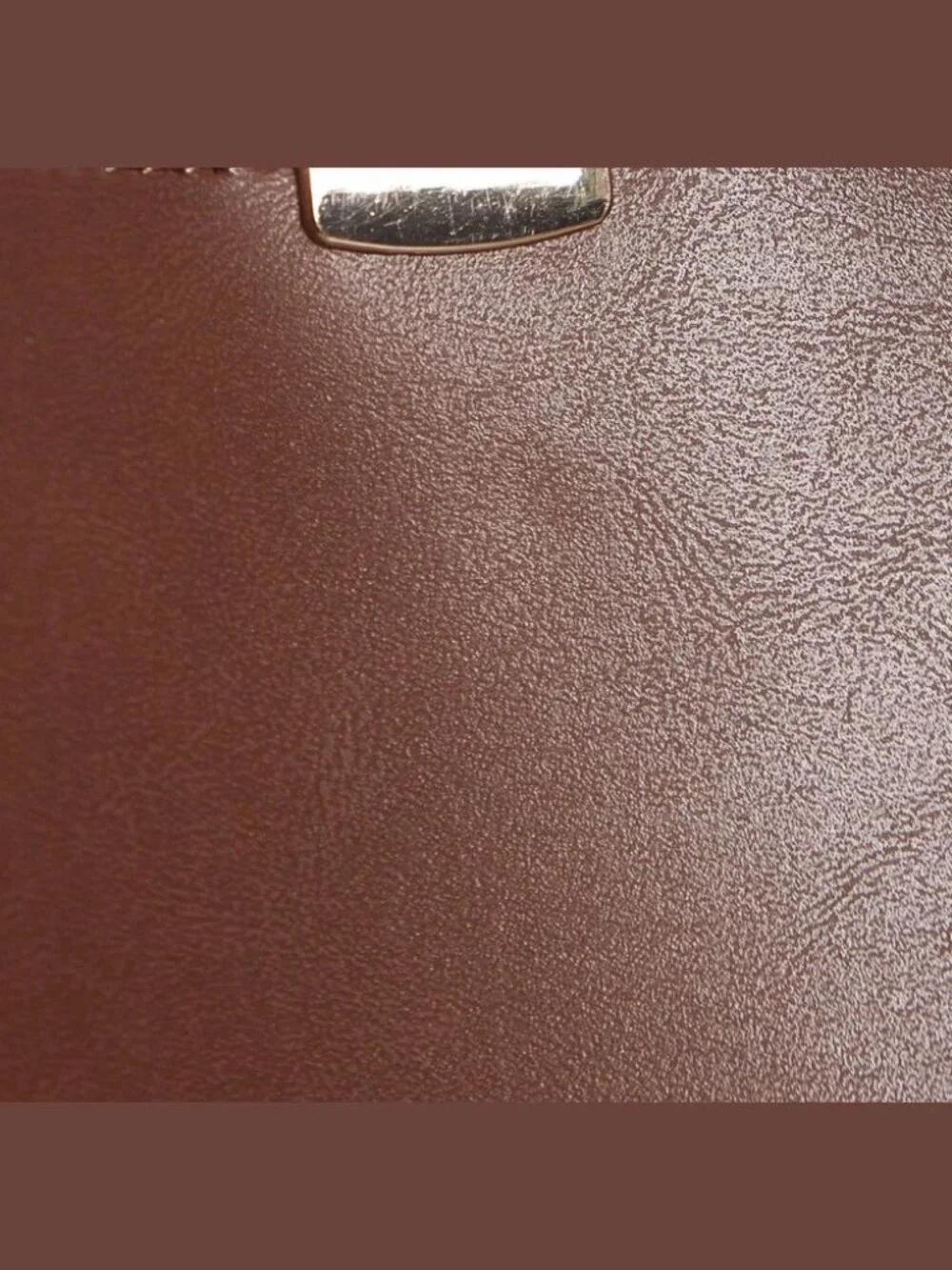 Chocolate Brown Tote Bag with Gold Hardware Accent